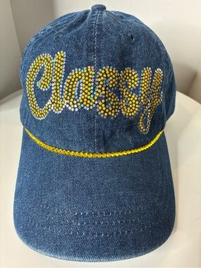 Women custom denim cap